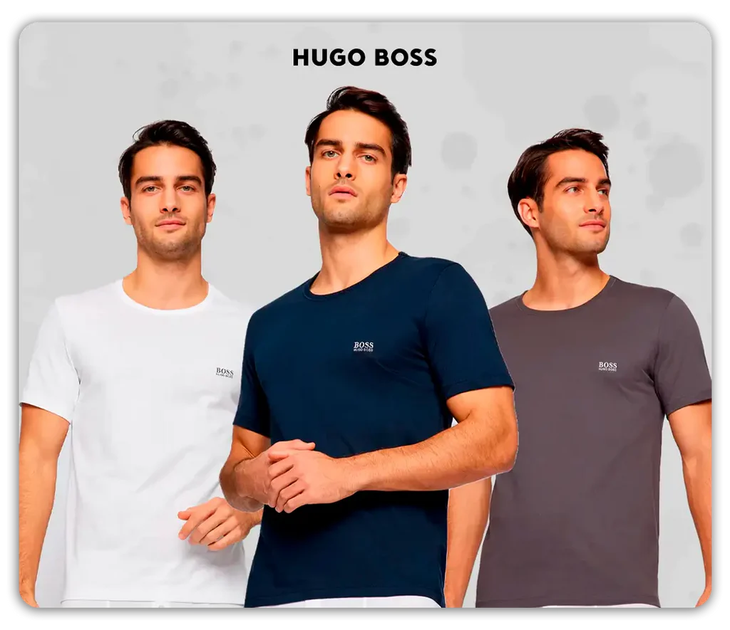 Camisetas Boss(3) + Perfume Sauvage Brinde